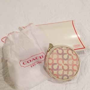 Coach plaid coin purse